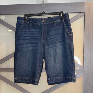 Dark Blue Denim Shorts 10” Inseam
